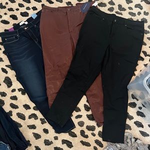 3 pair plus size jeans